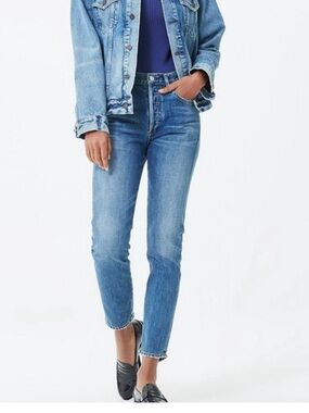 Citizens of Humanity Liya high rise Classic Fit Crop 31 distressed patchwork